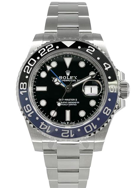 pre-owned rolex gmt master ii batman 126710blnr oyster|Rolex GMT Master II 126710BLNR Oyster Bracelet .